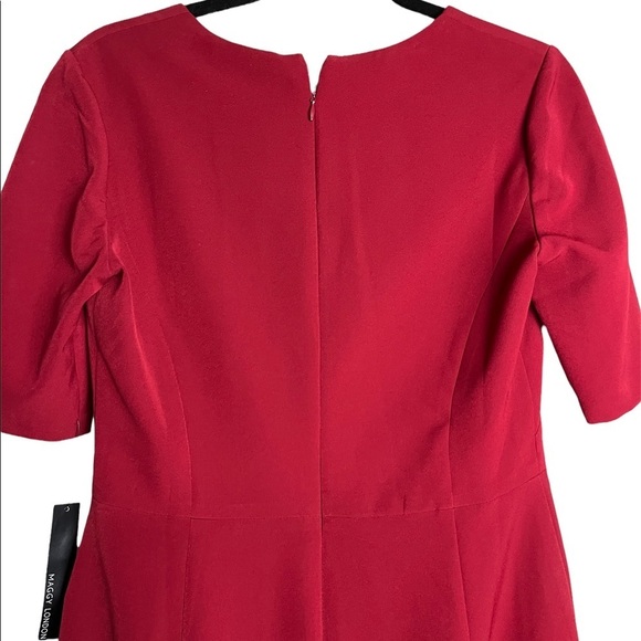 Maggy London Woman’s Carolyn Midi Red Dress / Size-Medium - Picture 9 of 16